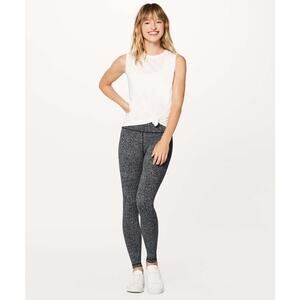 Lululemon Wunder Under Hi-Rise Tight 28" Size 2 Black & White